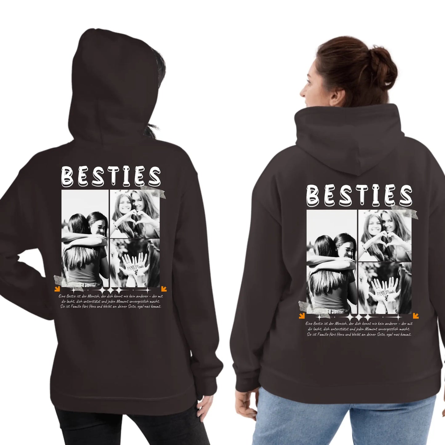 Personalisiertes Besties Hoodie Bundle mit Fotos und Text | Personalize Palace
