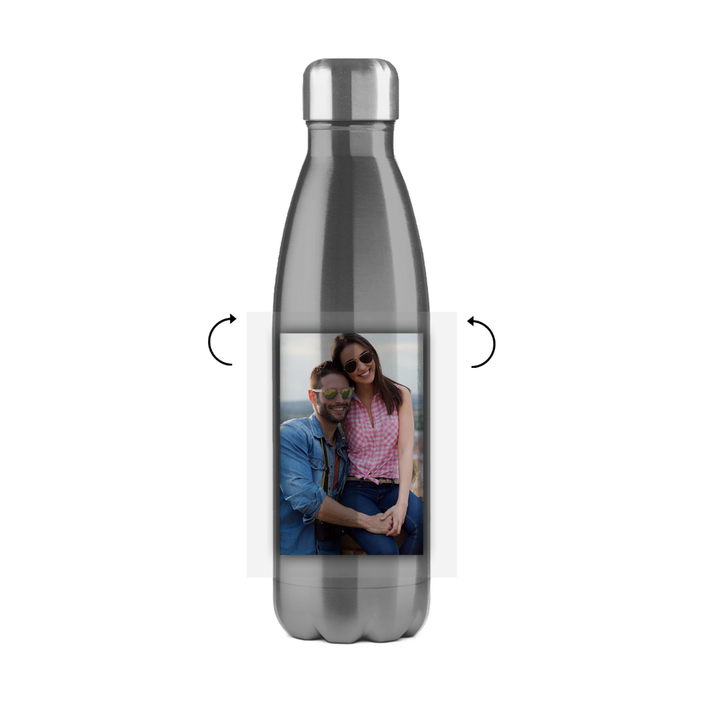 Mit Foto und Initialen - individuelle Büro Thermoflasche