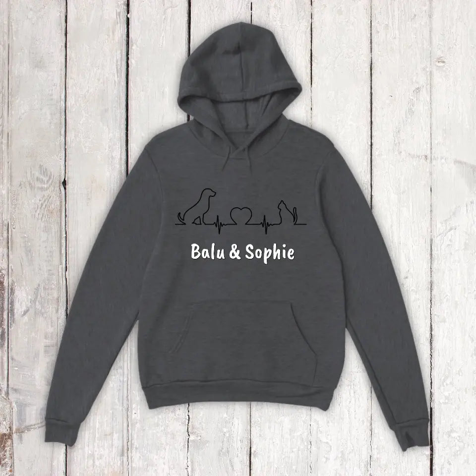 Herzschlag für Tiere - Individueller Unisex Hoodie