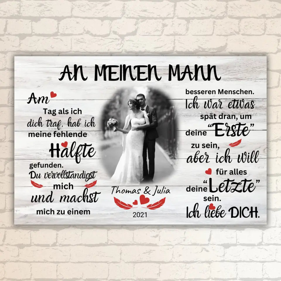 Mein Happy End (an sie oder ihn) - Paar-Leinwand