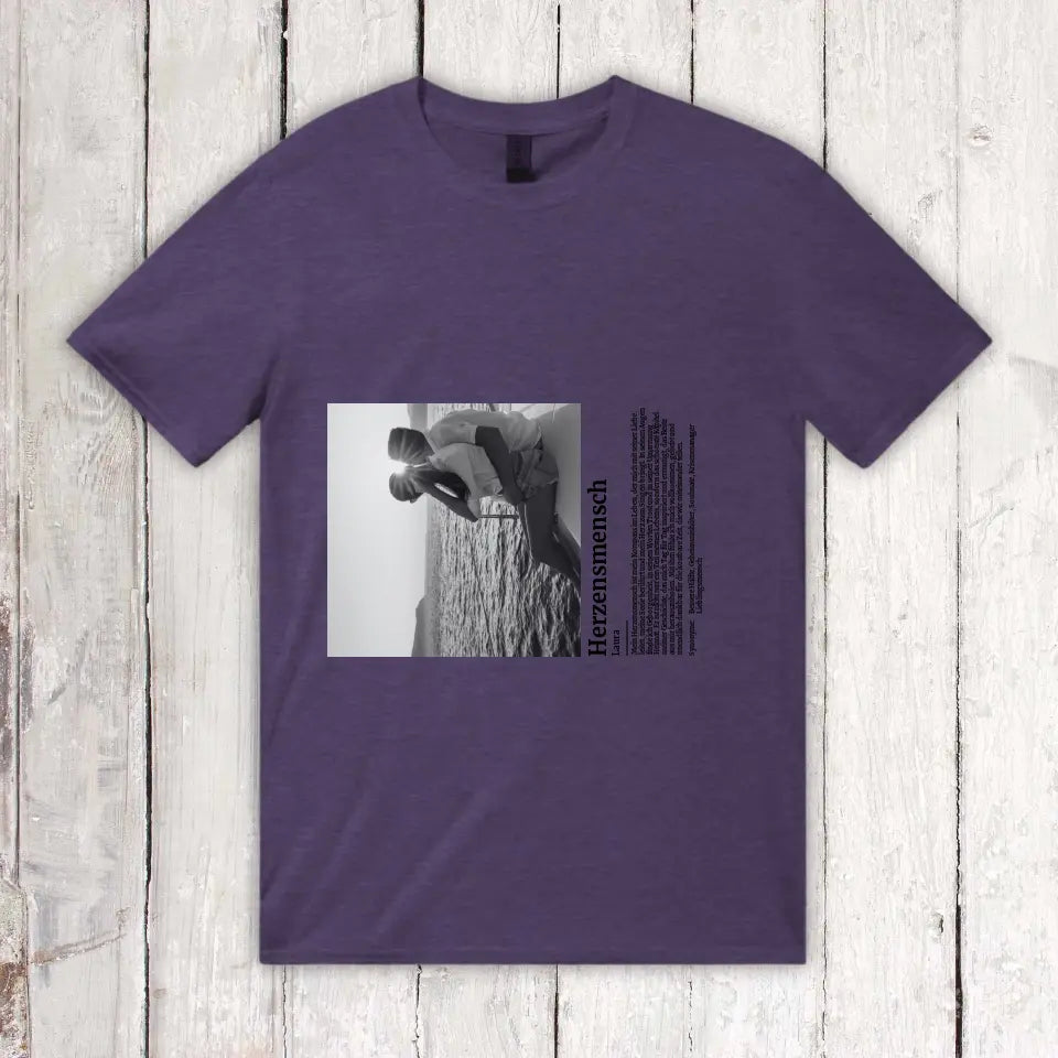 Defintion Herzensmensch mit Foto - Individuelles T-Shirt