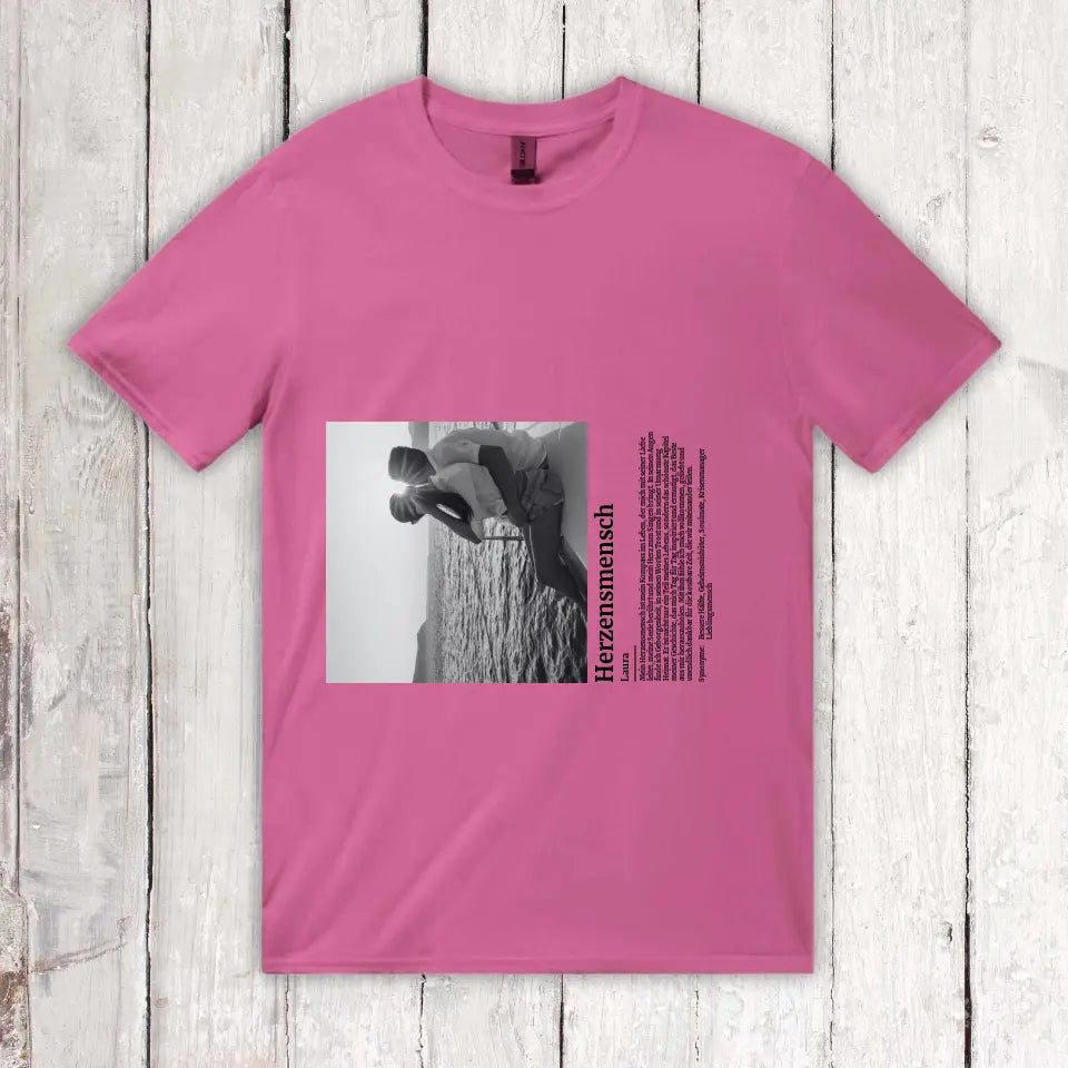 Defintion Herzensmensch mit Foto - Individuelles T-Shirt