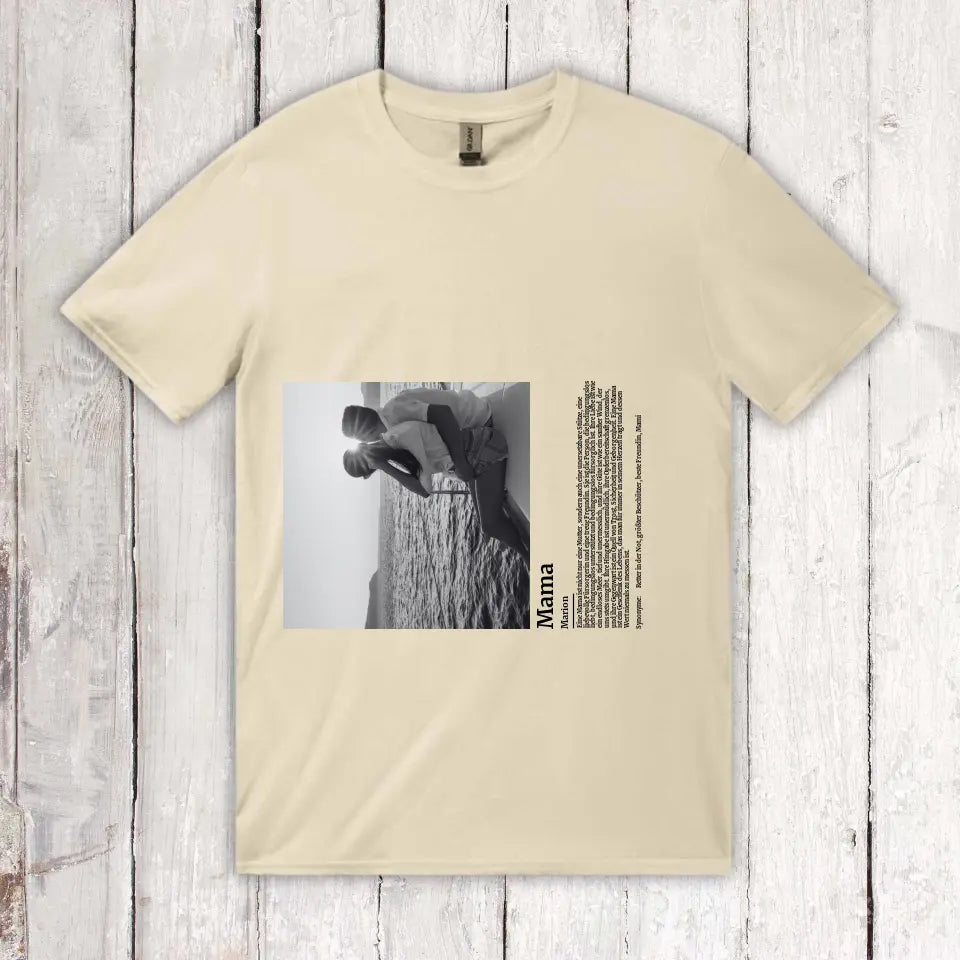 Defintion Mama mit Foto - Individuelles T-Shirt