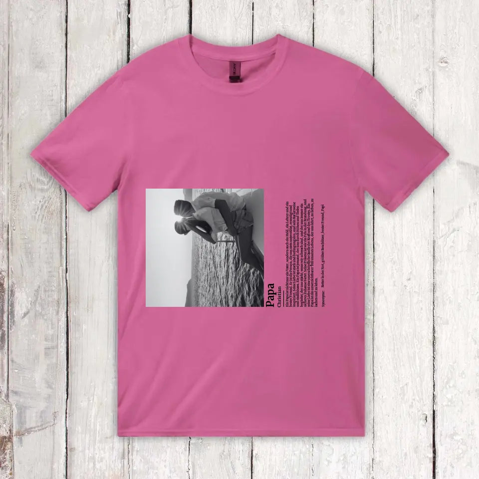 Defintion Papa mit Foto - Individuelles T-Shirt