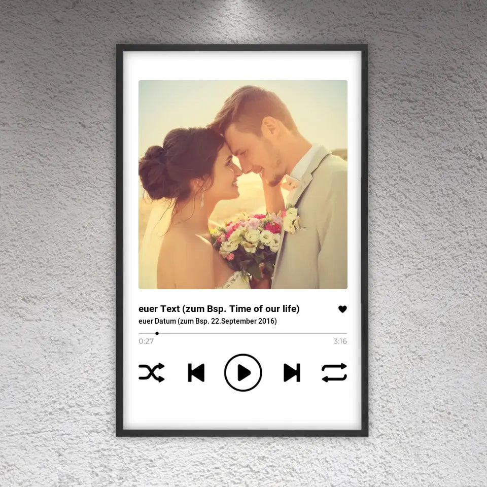 Album Cover mit eurem Bild - individuelles Poster mit Rahmen