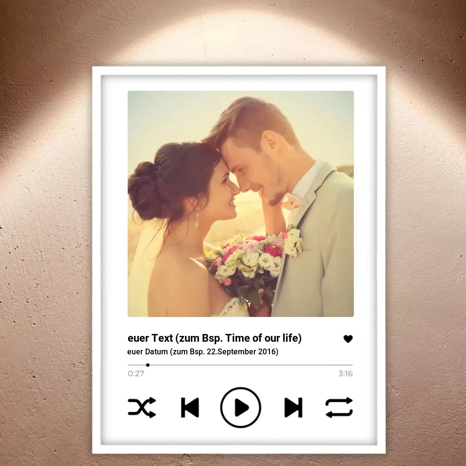 Album Cover mit eurem Bild - individuelles Poster mit Rahmen