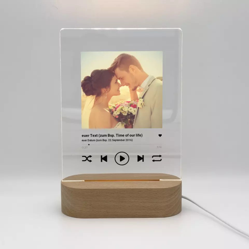 Wo alles begann - Individuelles Acryl Glas mit Ständer
