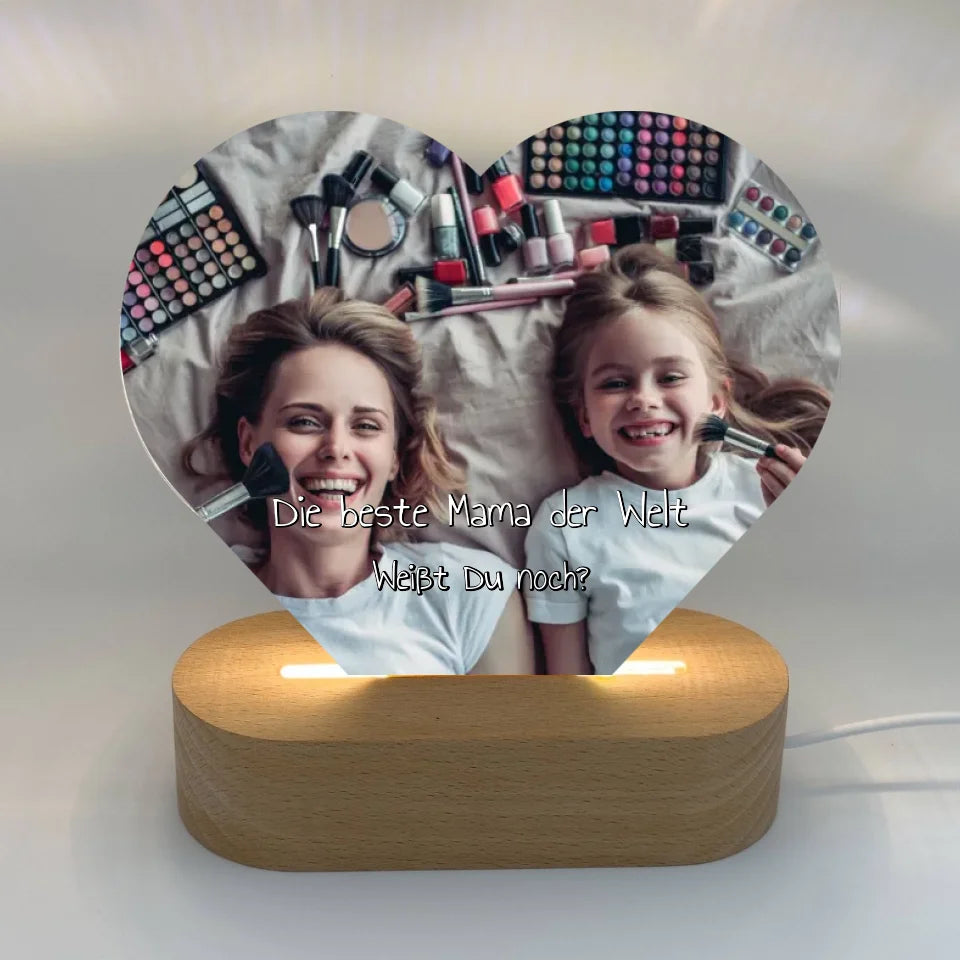 Beleuchtetes Mama-Herz - individuelles Acryl LED Licht