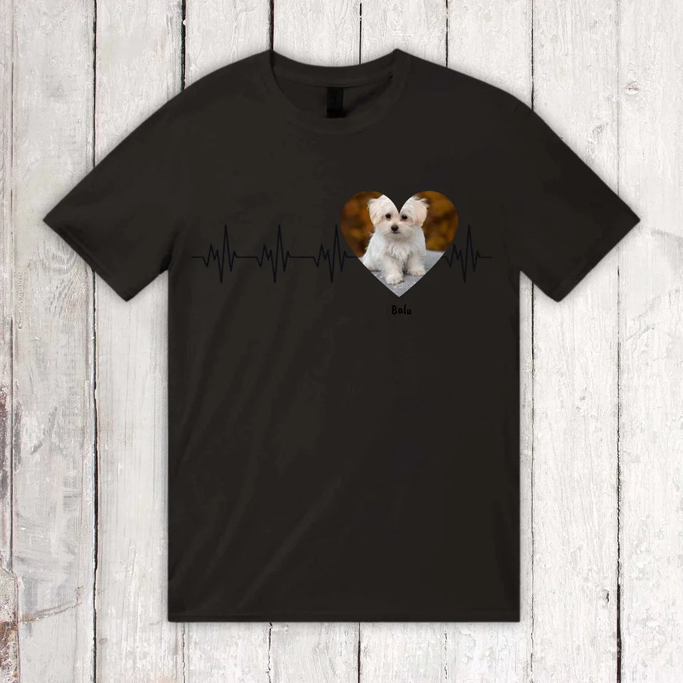 Herzschlag mit Foto - Individueller Hoodie