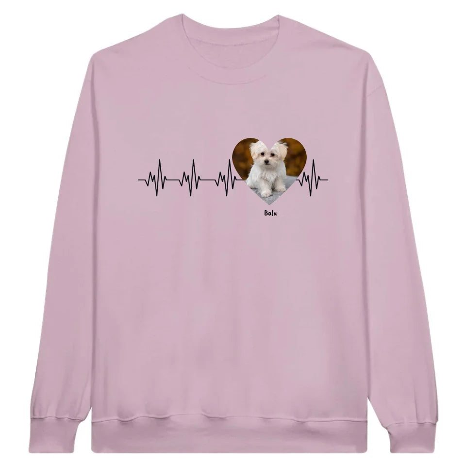 Herzschlag mit Foto - Individueller Hoodie