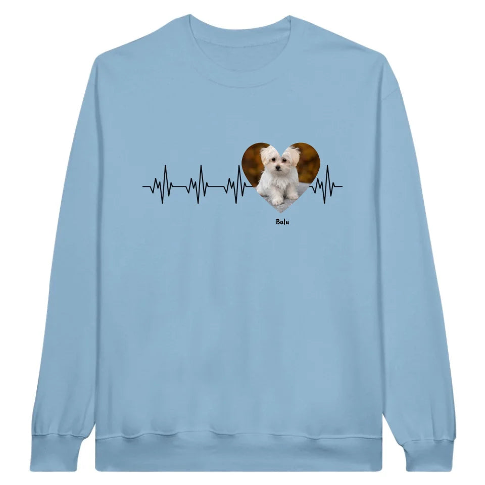 Herzschlag mit Foto - Individueller Hoodie