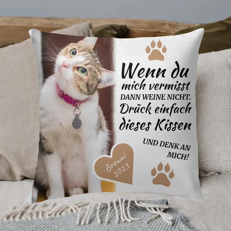Danke an deine Katze - Individuelles Kissen