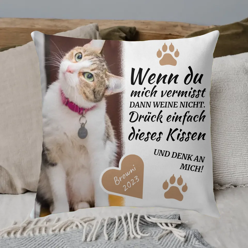 Danke an deine Katze - Individuelles Kissen