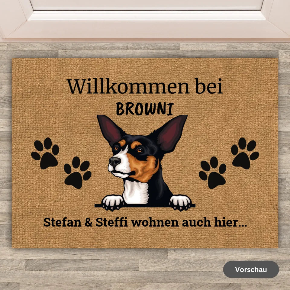 HIER WOHNT - Individuelle Foto Haustier Fußmatte