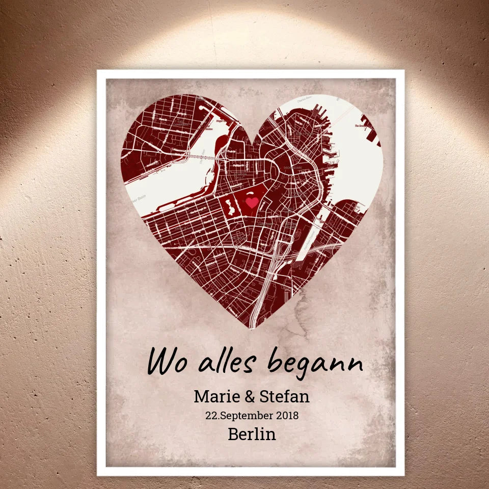 Wo alles begann - Individuelle Stadtkarte