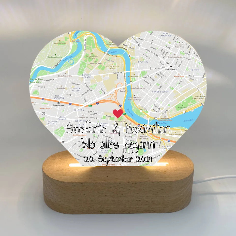 Wo alles begann - Individuelles Acryl Glas mit Ständer