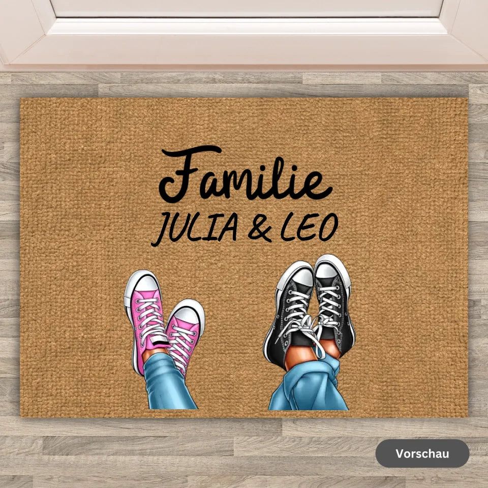 Bis zu 8 Erwachsene mit Haustieren - Individuelle Großfamilien-Fußmatte