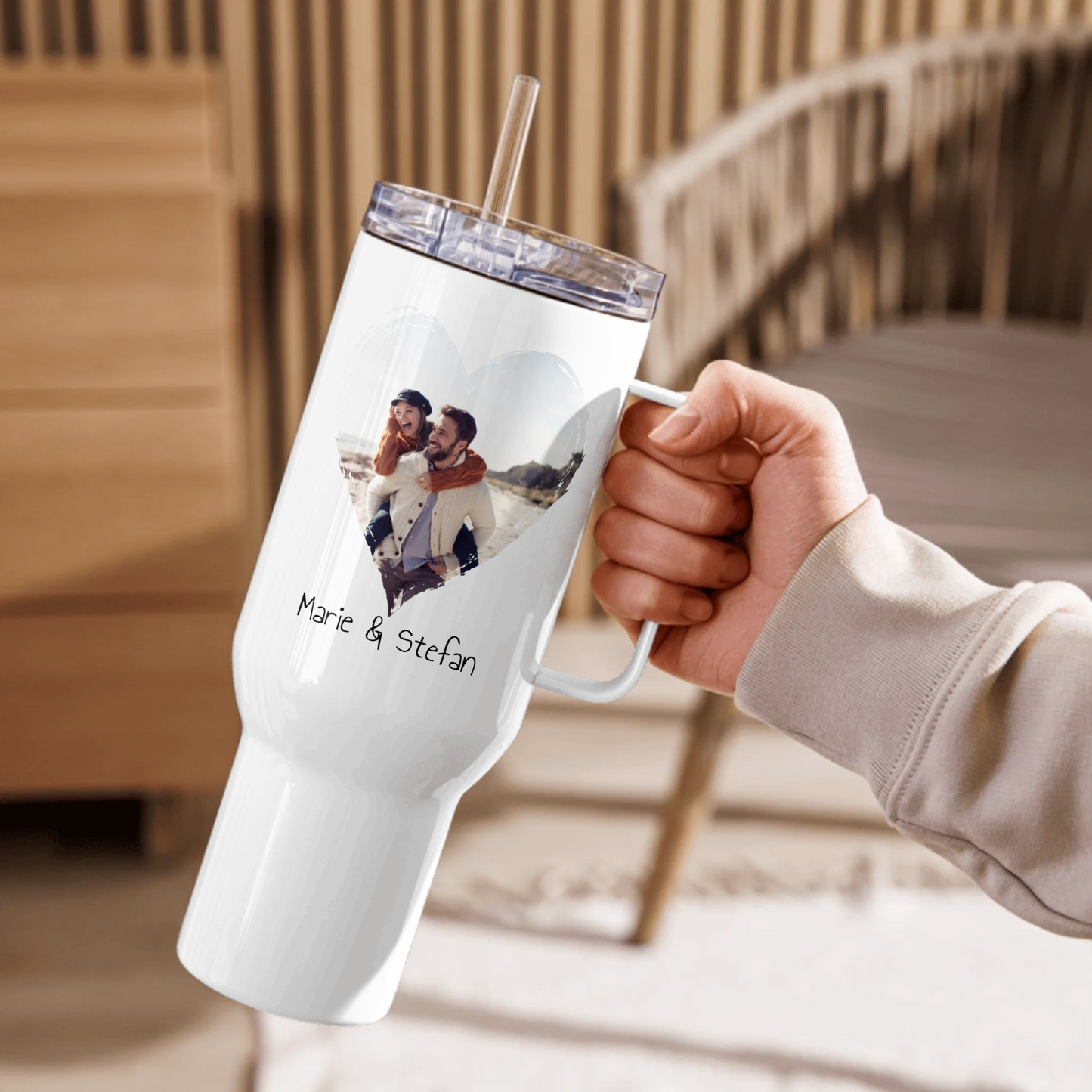 Scheiß auf Valentinstag! Ich liebe dich jeden Tag - Individuelle Paar-Tasse