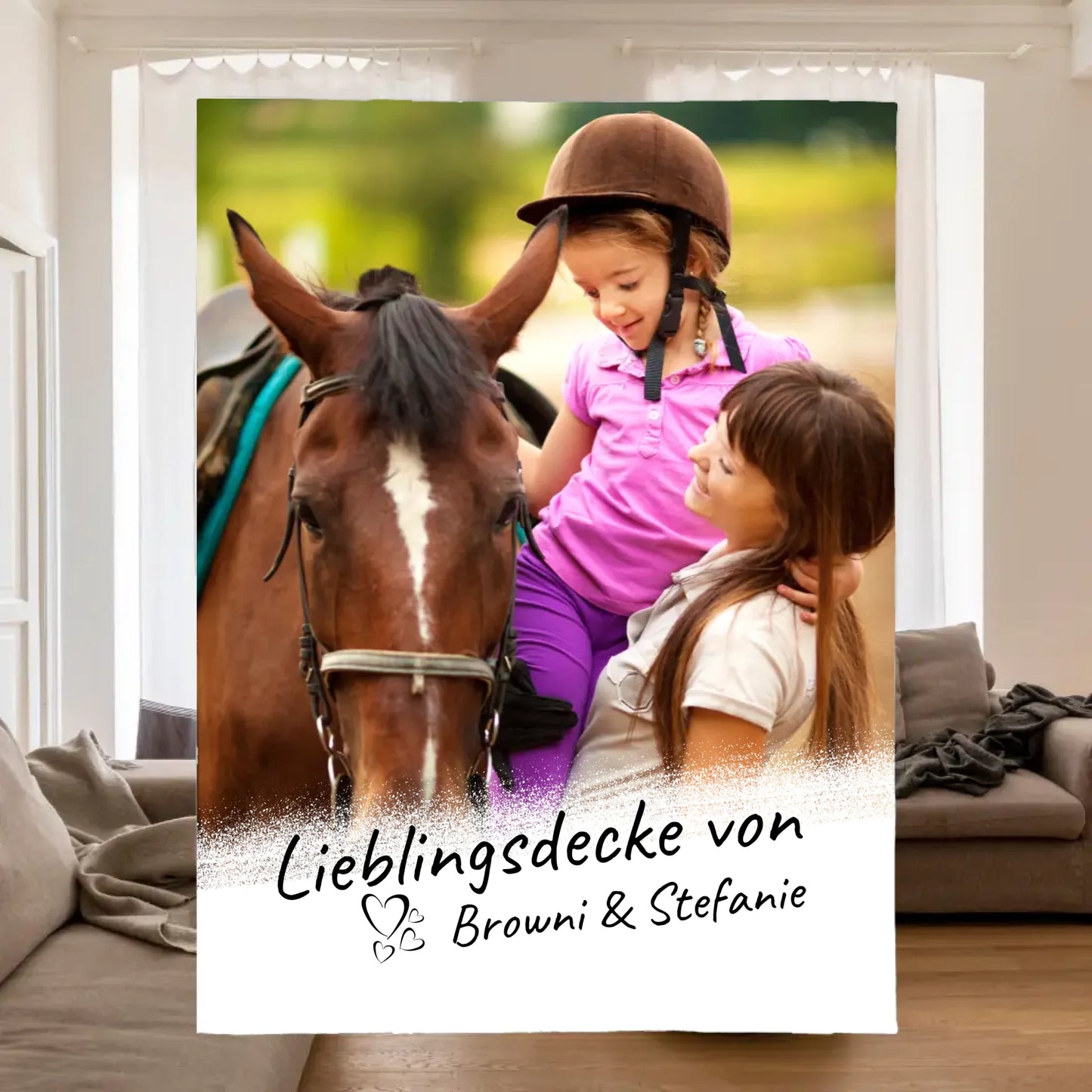 Hundedecke mit Foto und Text - individuelle Decke