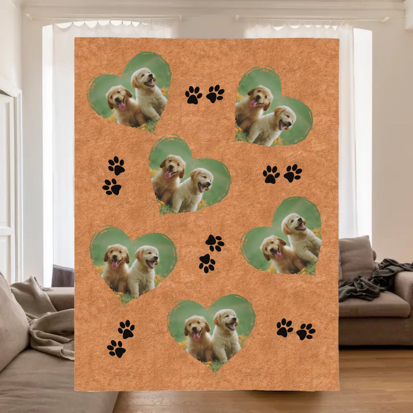 Fotoherz Decke mit deinen Fotos - Individuelle Kuscheldecke