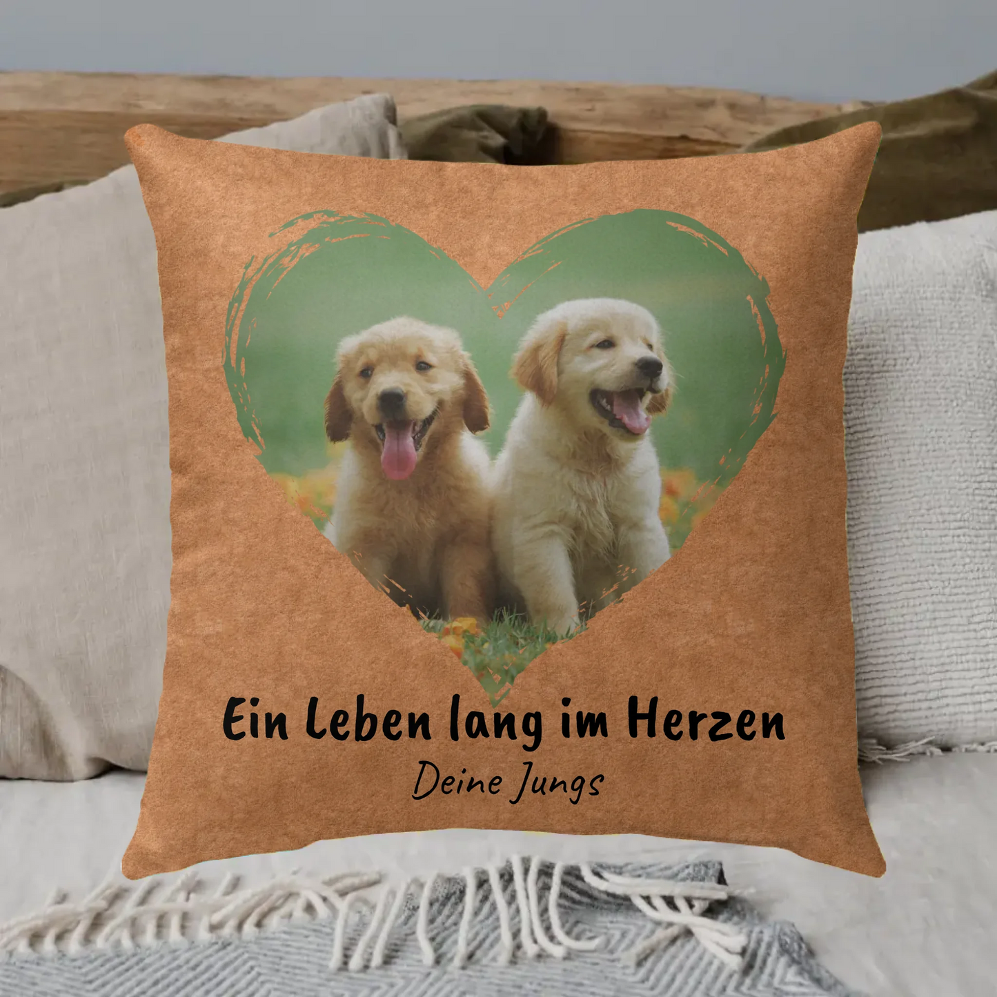 Fotoherz Decke mit deinen Fotos - Individuelle Kuscheldecke