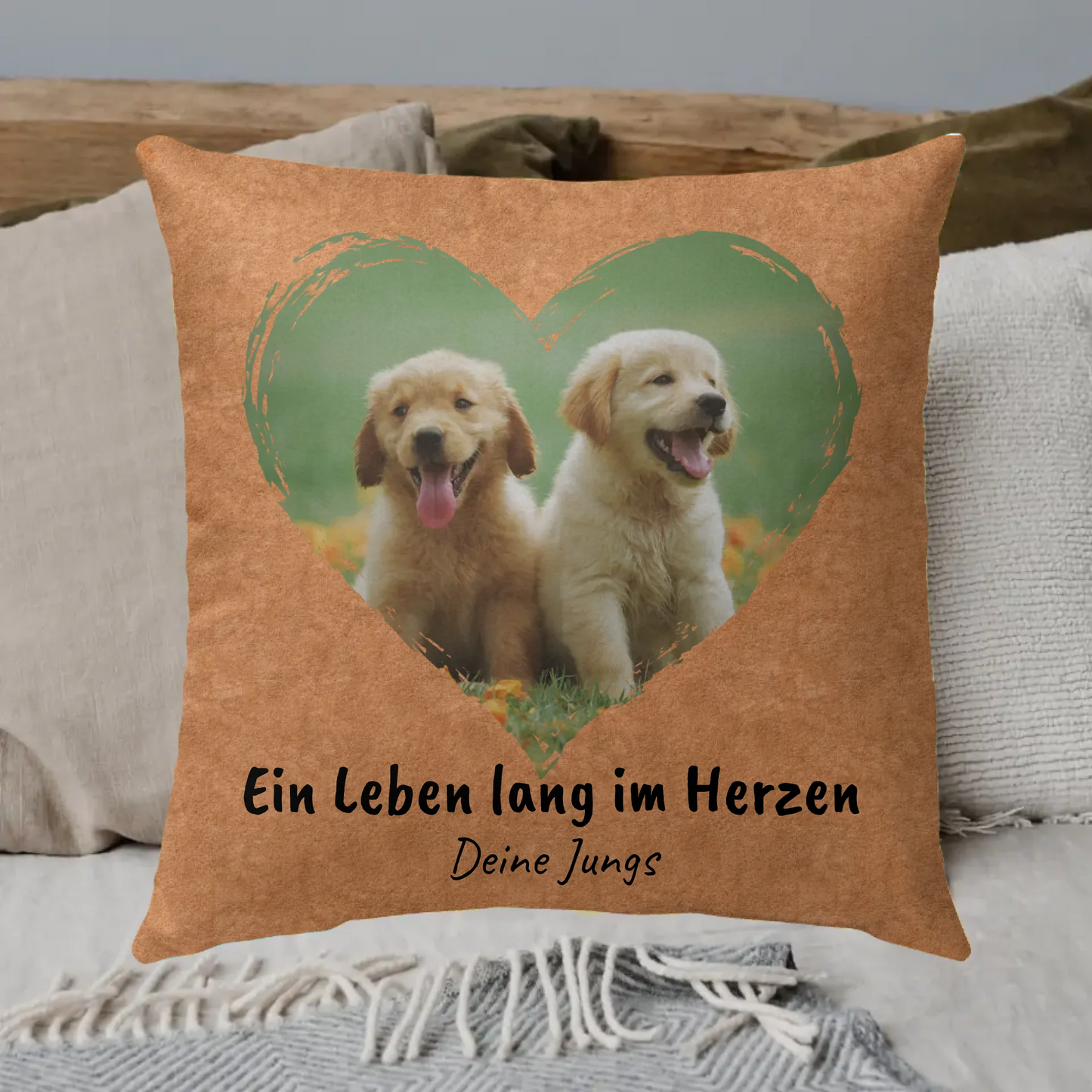 Fotoherz Decke mit deinen Fotos - Individuelle Kuscheldecke