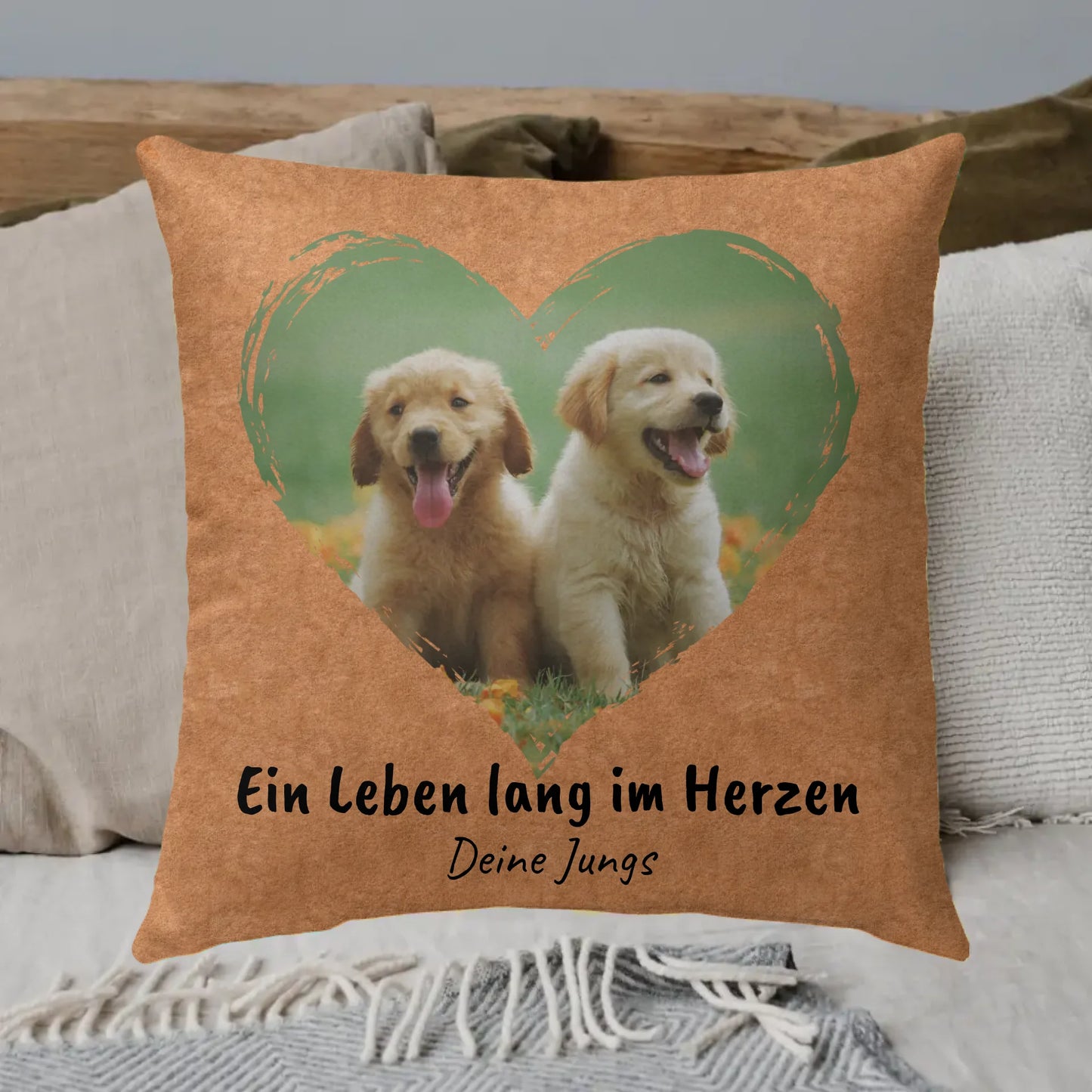 Fotoherz Decke mit deinen Fotos - Individuelle Kuscheldecke