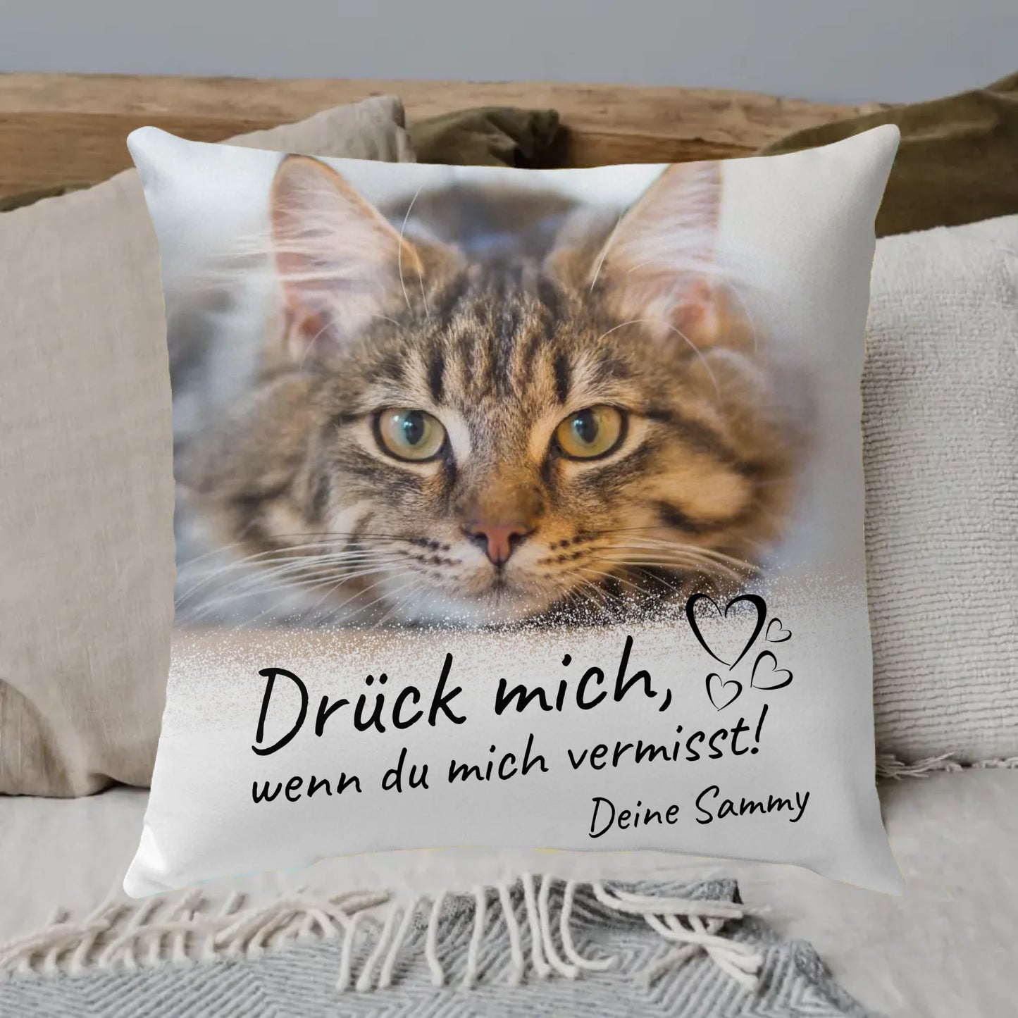 Weihnachtskissen mit Foto - individuelles Premium Fotokissen