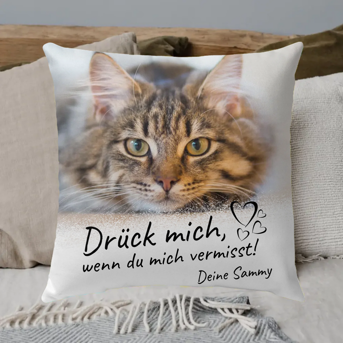 Danke an deine Katze - Individuelles Kissen