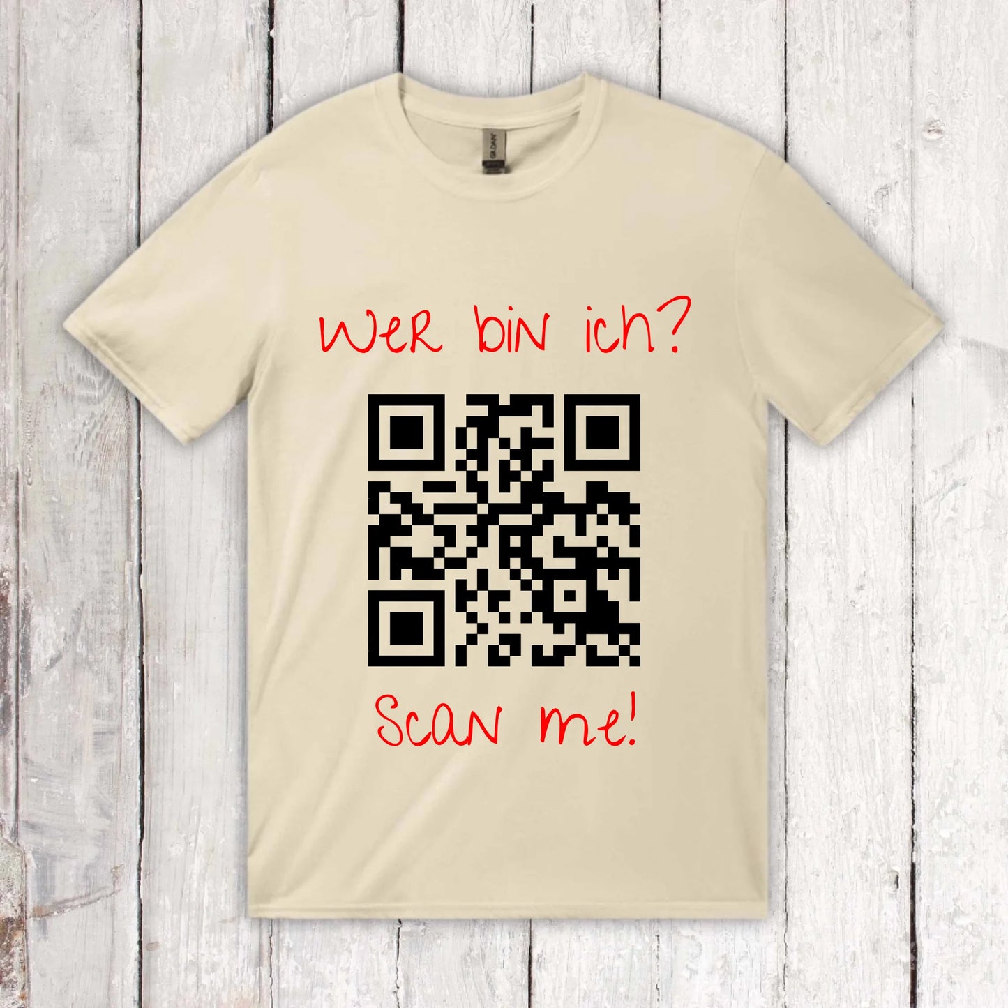 dein QR-Code | Strichcode mit Text - individuelles T-Shirt
