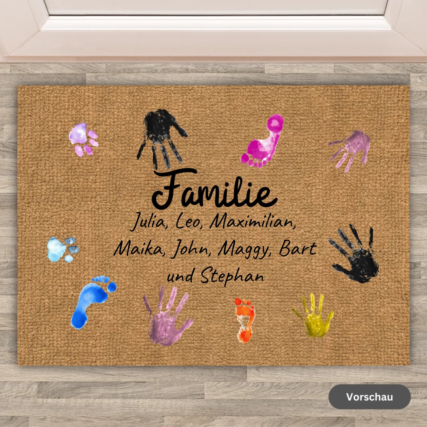 bis zu 8 Schuhe und Pfoten - Individuelle Fußmatte