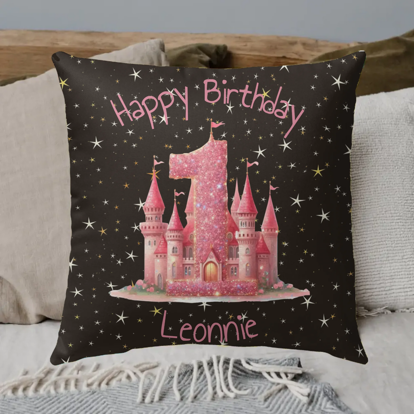 Geburtstagskissen für 1 bis 14 Jährige Mädchen - Individuelles Kuschelkissen