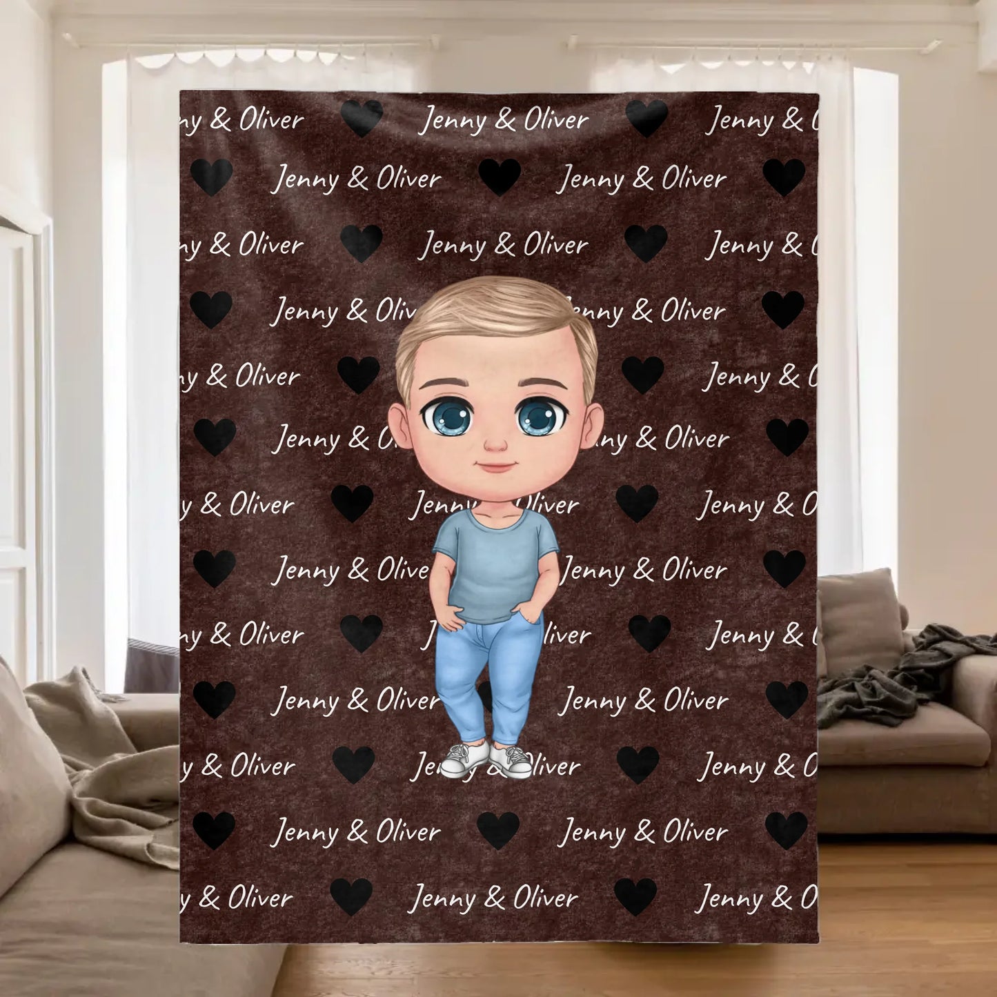 persönliche Lieblingsdecke für Kinder, Eltern und Ureltern - personalisierbare Decke