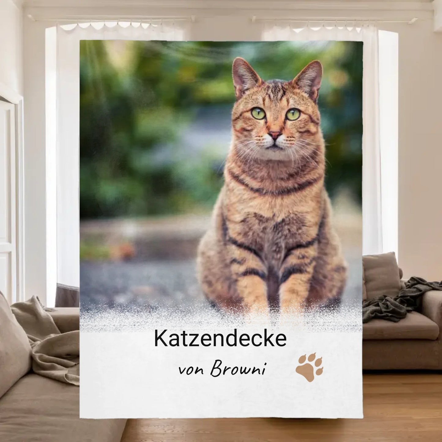 Hundedecke mit Foto und Text - individuelle Decke
