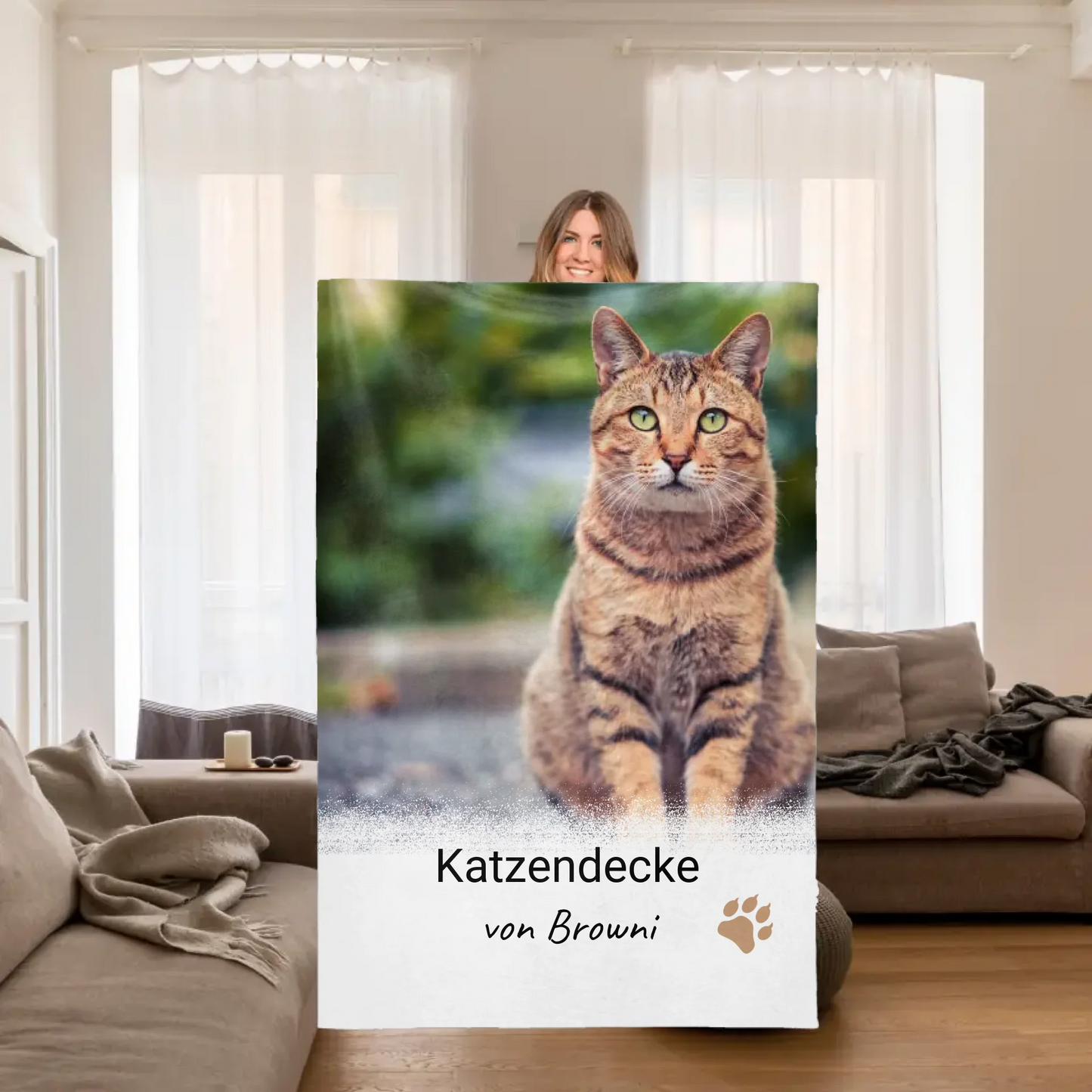 Hundedecke mit Foto und Text - individuelle Decke