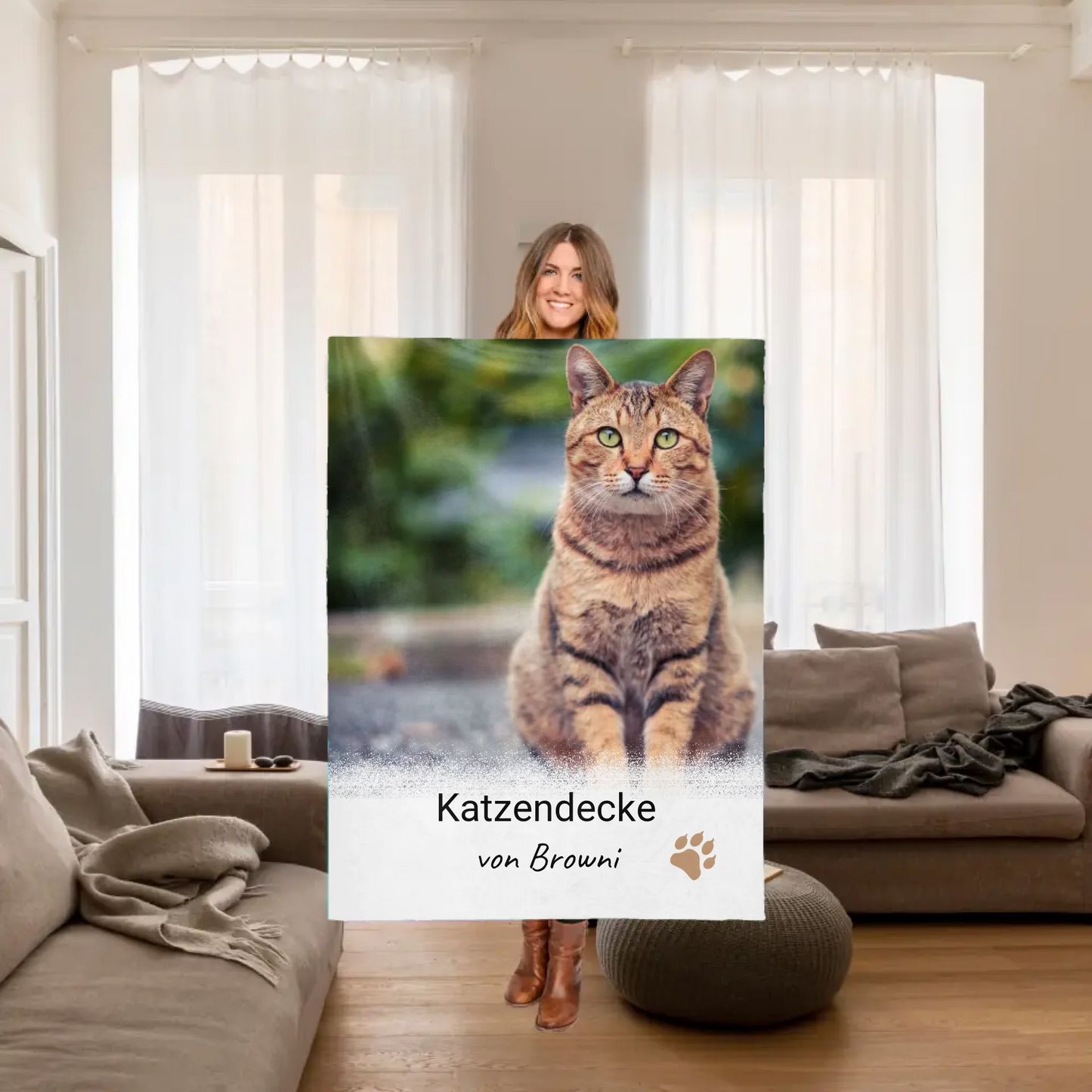 Hundedecke mit Foto und Text - individuelle Decke