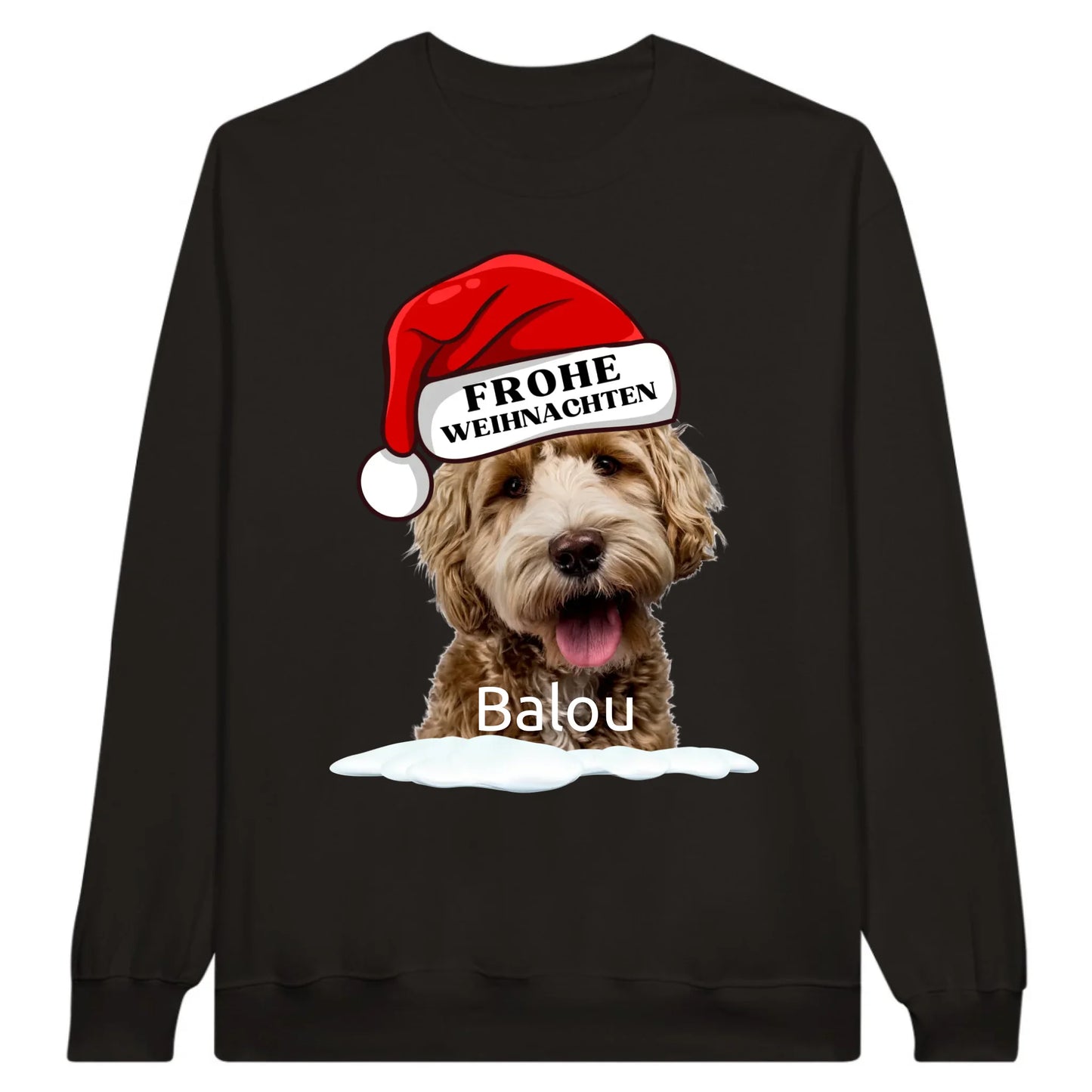 Weihnachtsmütze mit deinem Bild und Text - individueller Pullover oder Sweater