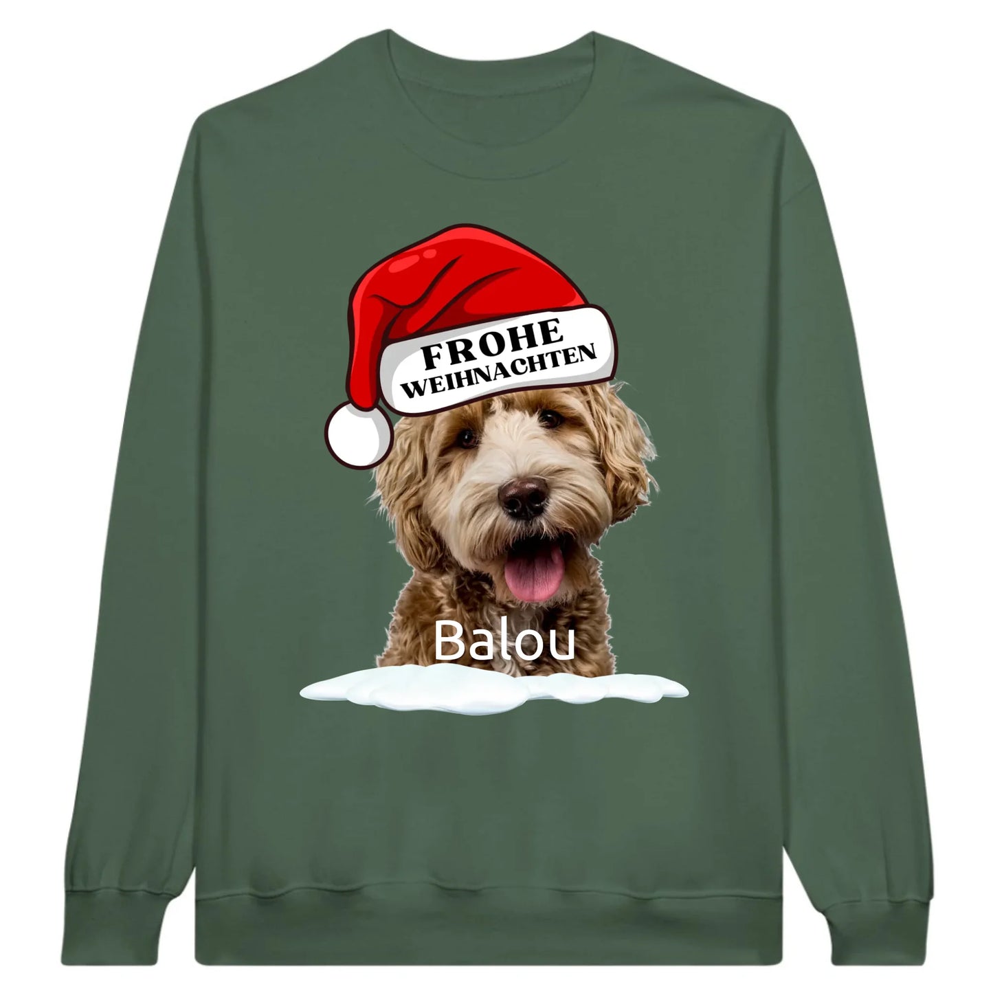 Weihnachtsmütze mit deinem Bild und Text - individueller Pullover oder Sweater