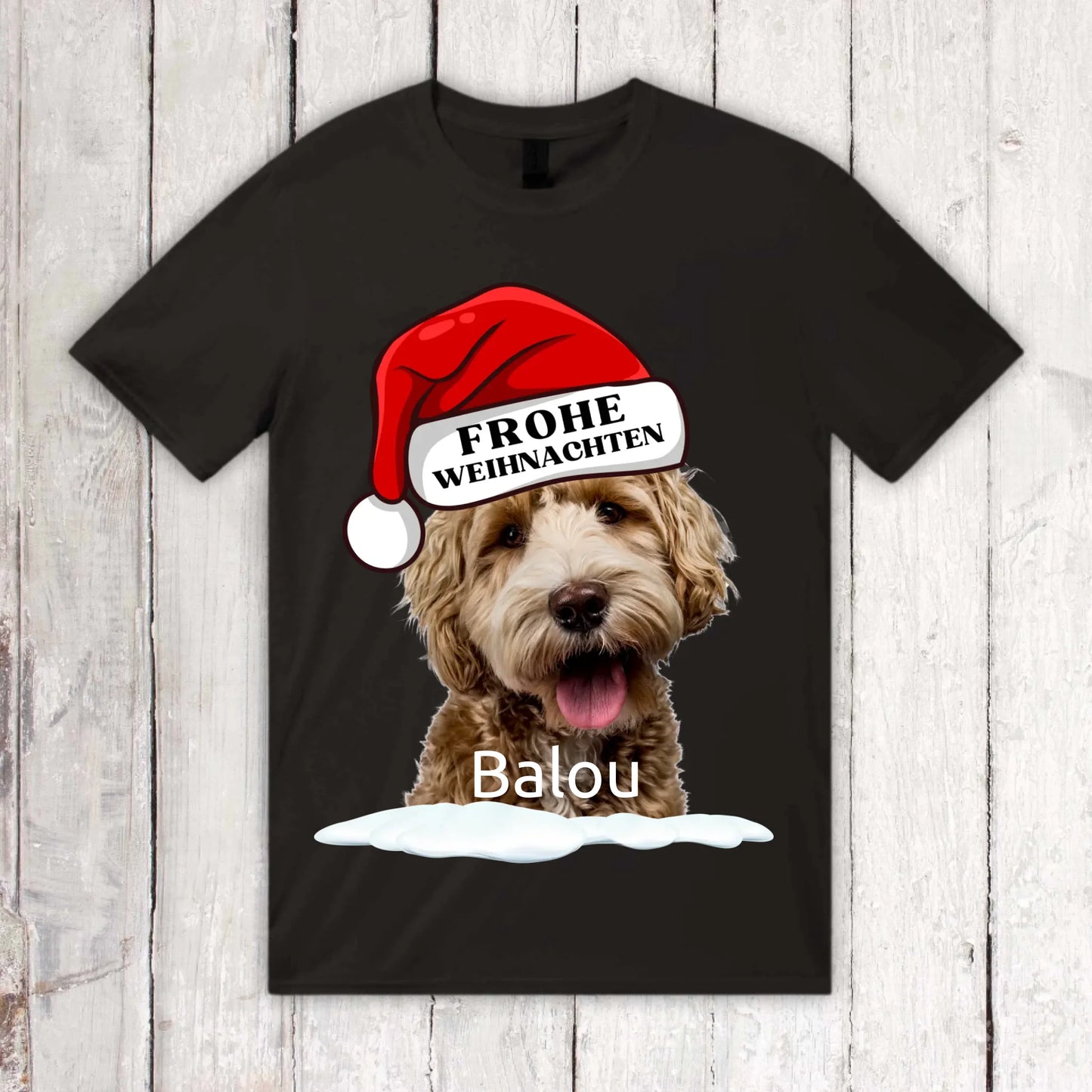 Weihnachtsmütze mit deinem Bild und Text - individueller Pullover oder Sweater