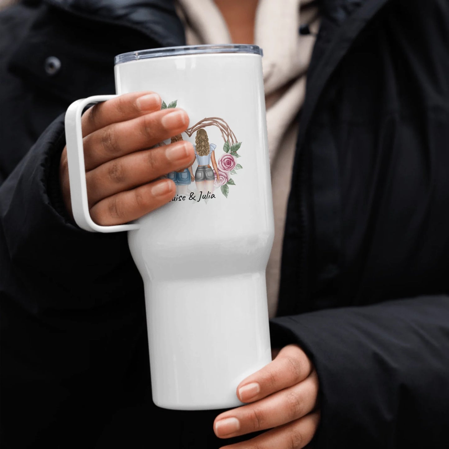Bis zu 3 Fotos und Text - individueller Quencher | Thermobecher