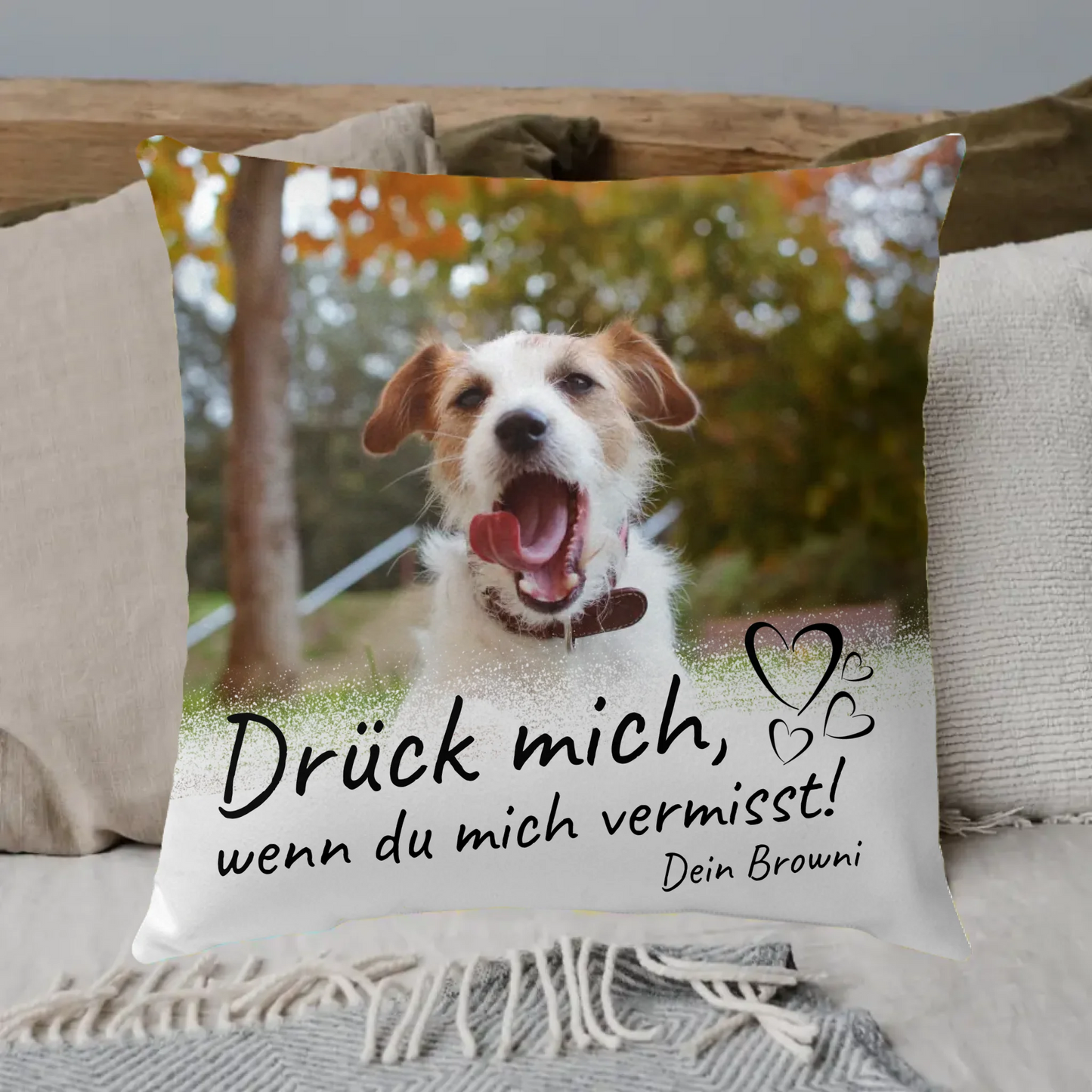 Fotoherz Decke mit deinen Fotos - Individuelle Kuscheldecke