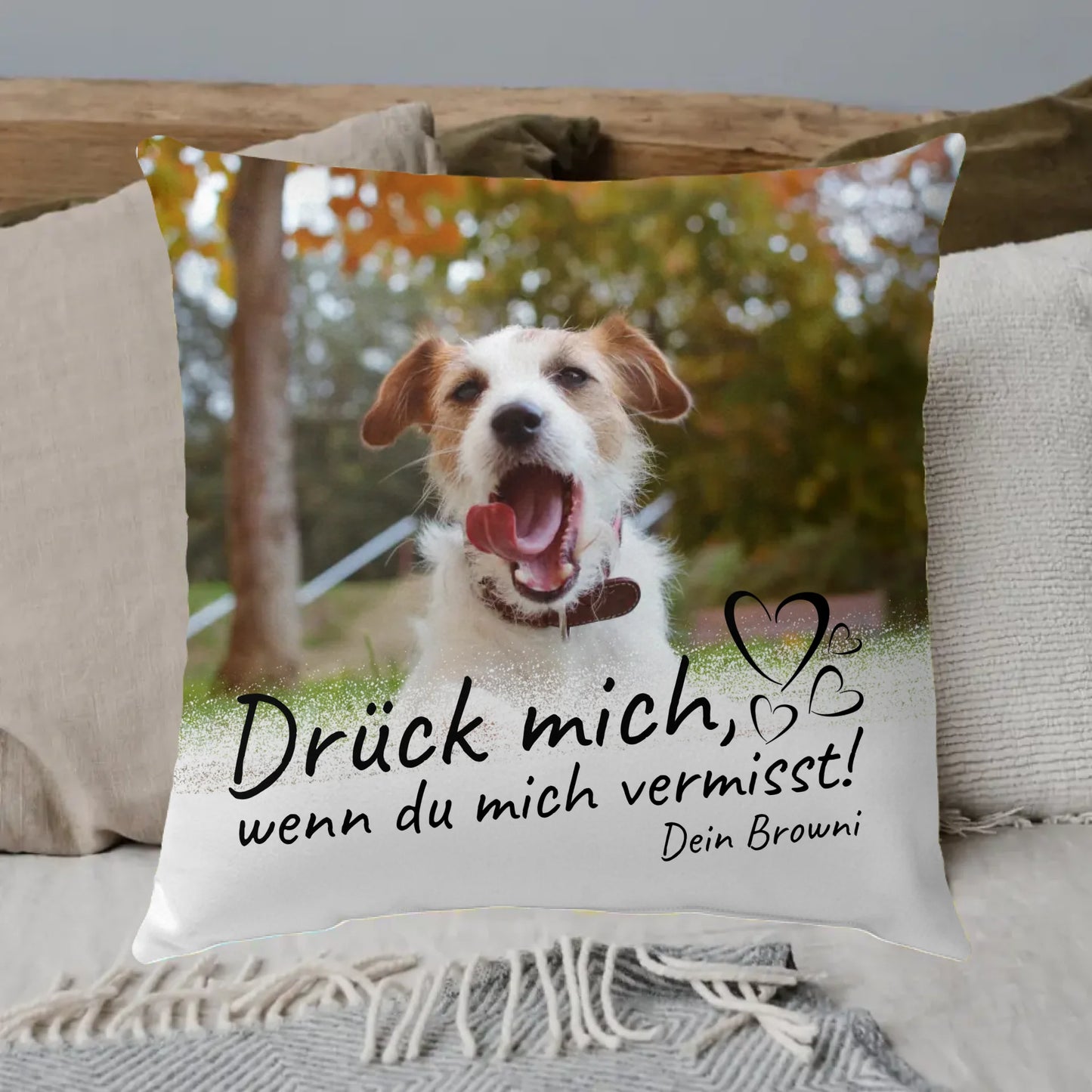 Fotoherz Decke mit deinen Fotos - Individuelle Kuscheldecke