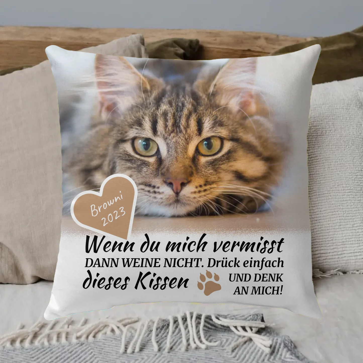Fotoherz Decke mit deinen Fotos - Individuelle Kuscheldecke