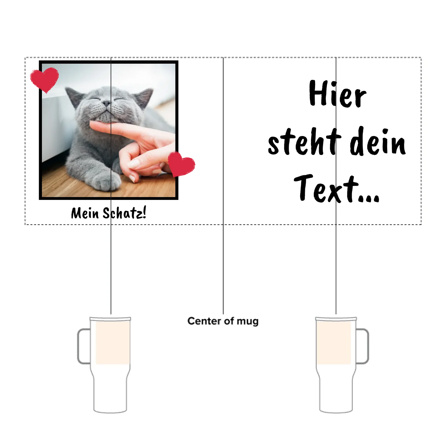 Hunde- und Katzenliebhaber mit Foto und Text - individueller Thermobecher