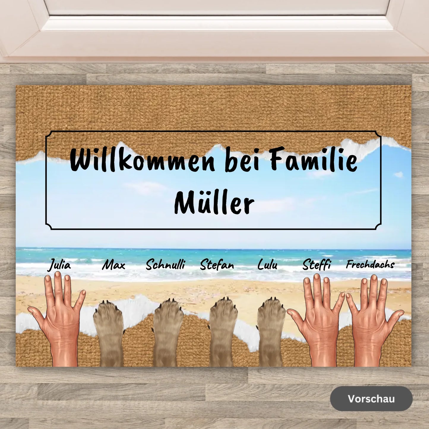 Hände, Pfoten, Krallen, Hufen - Individuelle Fußmatte