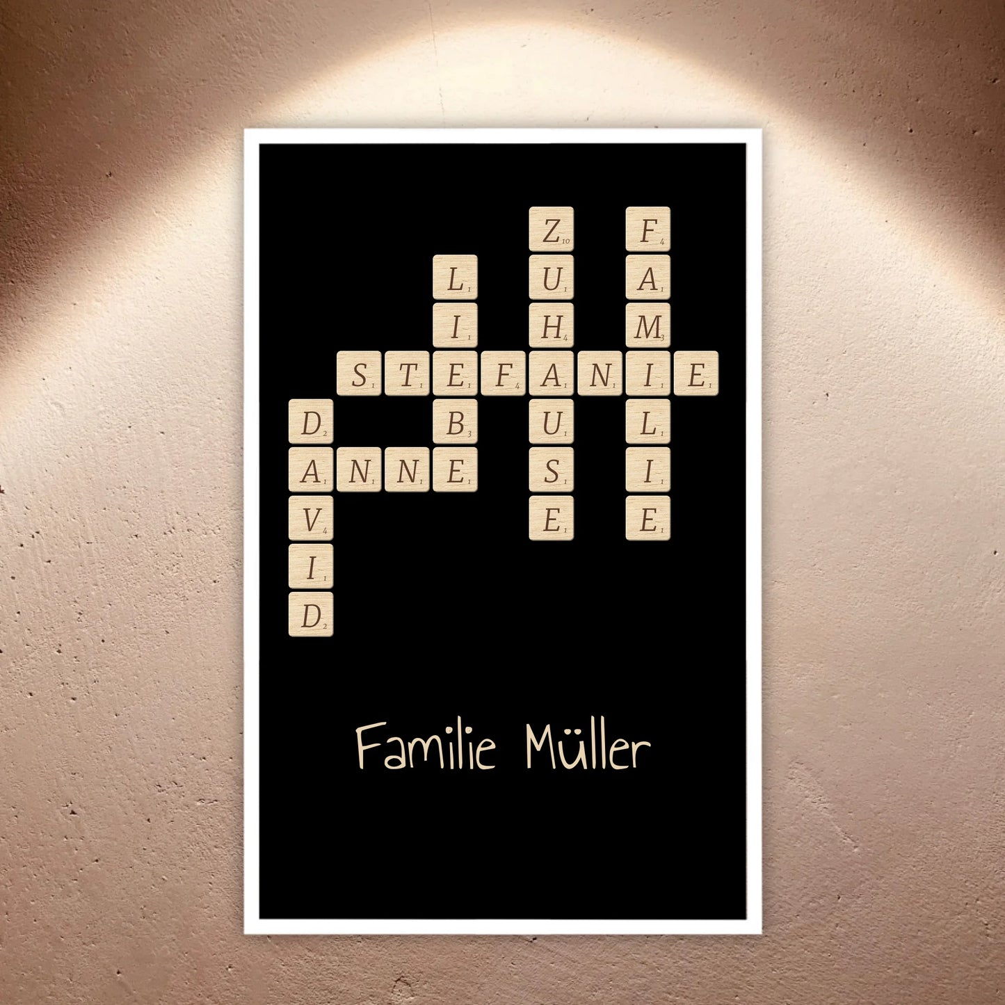 Familien Scrabble - individuelles Poster