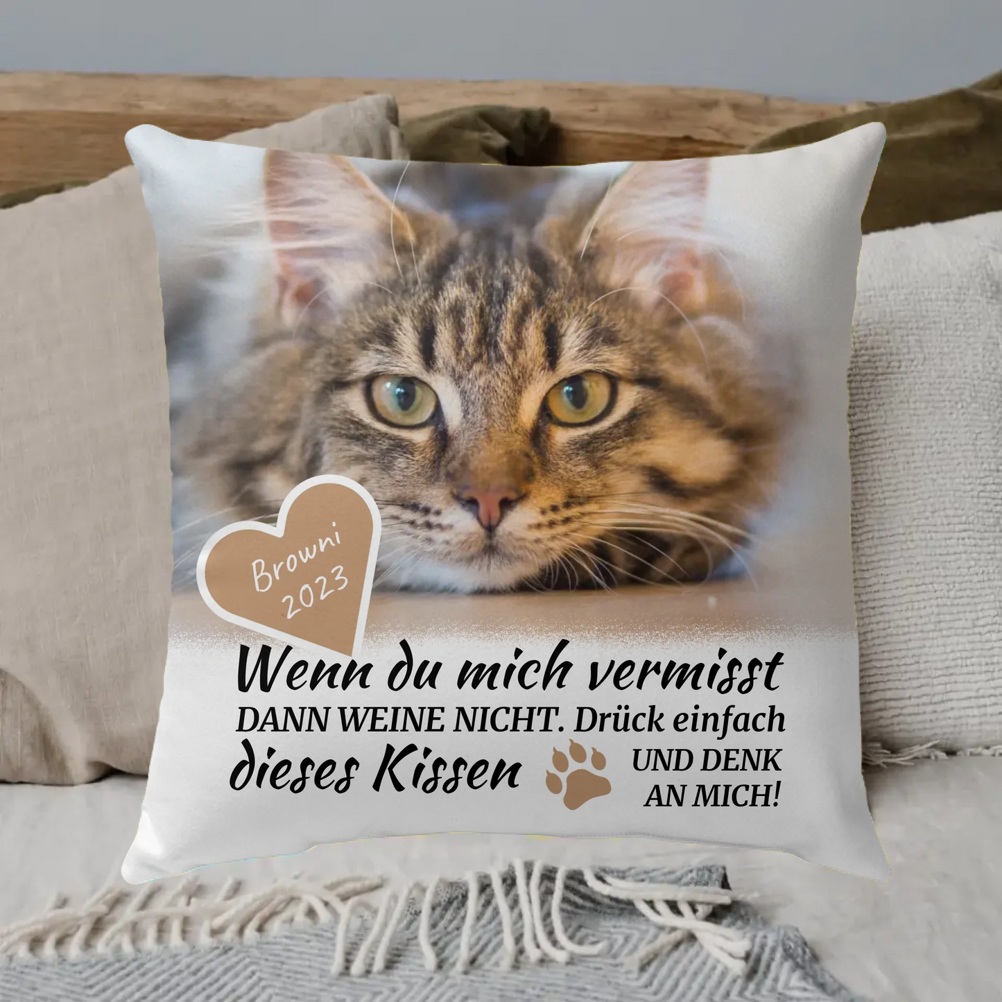 Das Leben ist besser mit meinem Tier - Individuelles Kissen