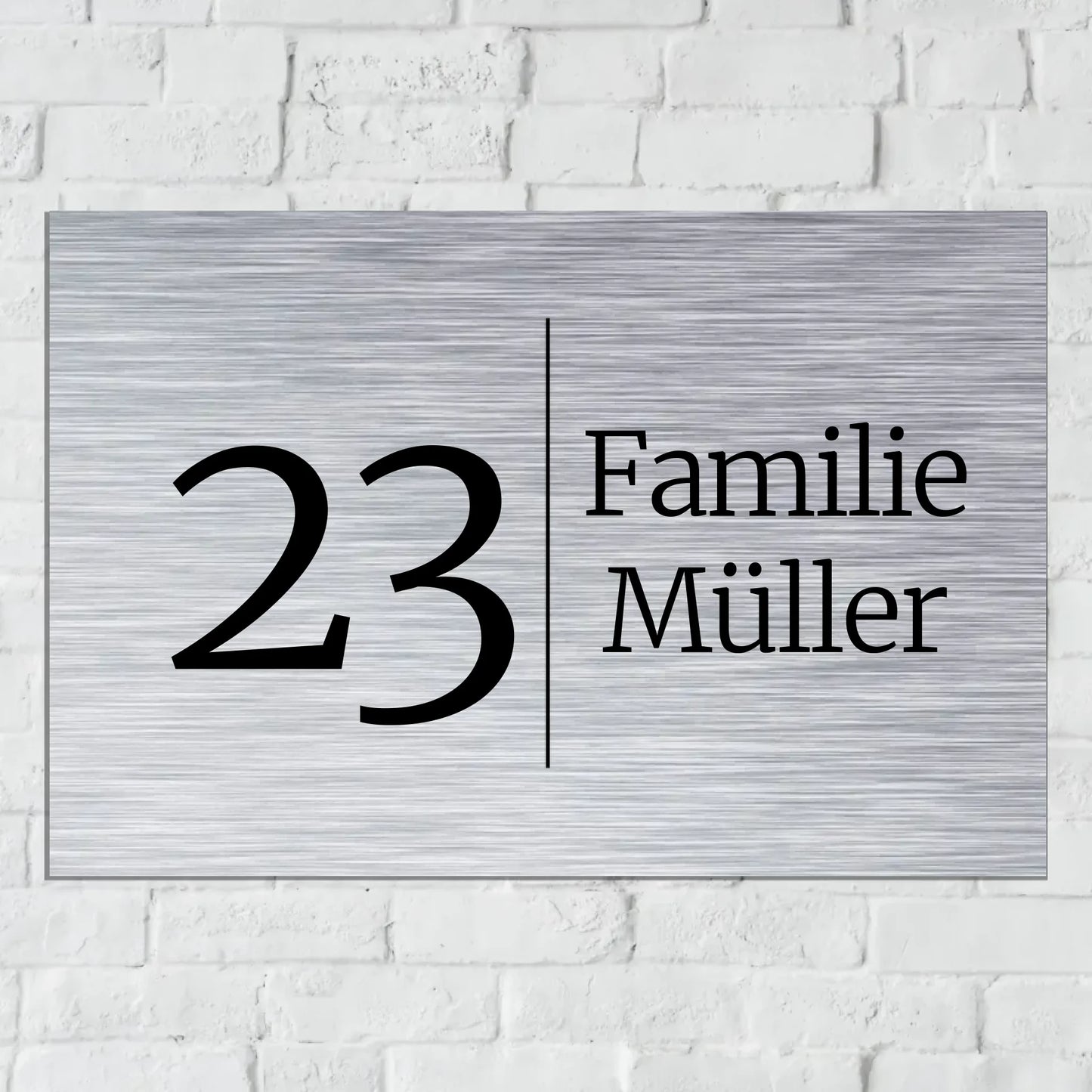 Aluminium Schild für Innen und Außen mit Löchern zur Befestigung
