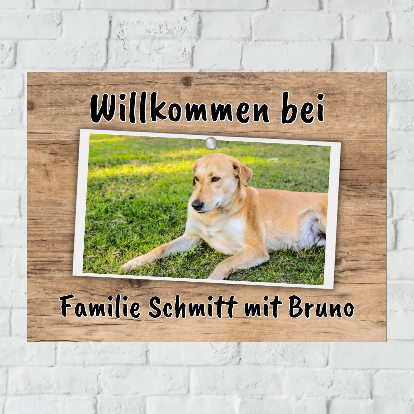 Aluminium Schild für Innen und Außen mit Löchern zur Befestigung
