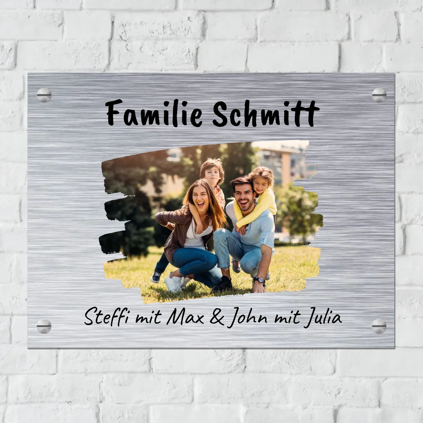 Aluminium Schild für Innen und Außen mit Löchern